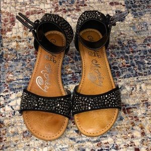 Naughty Monkey Black Athena Sandals 8.5